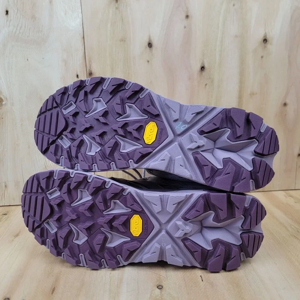 Hoka One One Anacapa Mid GTX Hiking Boots Womens Size 9.5 Purple Gore Tex Vibram